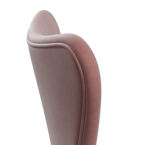 [product_category]-Fritz Hansen 3107 Chair Full Upholstery, Chrome/Belfast Velvet Misty Rose-Fritz Hansen-3107FU-BEL593-CST-FRI-5