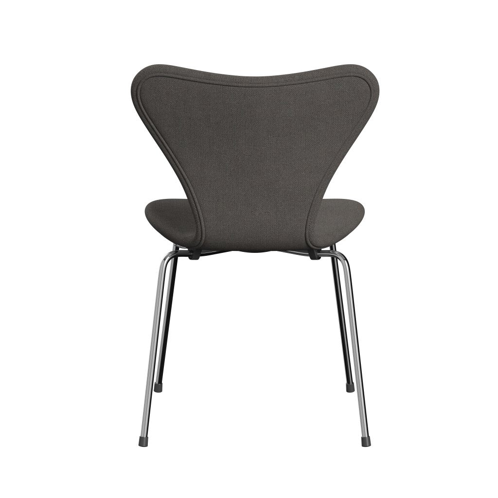 [product_category]-Fritz Hansen 3107 Chair Full Upholstery, Chrome/Hallingdal Grey Dark-Fritz Hansen-3107FU-HAL143-CST-FRI-4