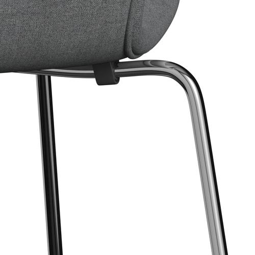 [product_category]-Fritz Hansen 3107 Chair Full Upholstery, Chrome/Remix Grey (Rem143)-Fritz Hansen-3107FU-REM143-CST-FRI-7