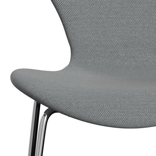 [product_category]-Fritz Hansen 3107 Chair Full Upholstery, Chrome/Steelcut Trio Grey-Fritz Hansen-3107FU-STR133-CST-FRI-6