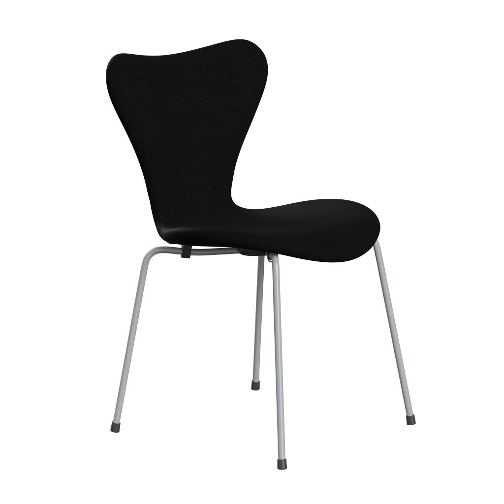 [product_category]-Fritz Hansen 3107 Chair Full Upholstery, Silver Grey/Fame Black-Fritz Hansen-3107FU-F60999-SIGREY-FRI-2
