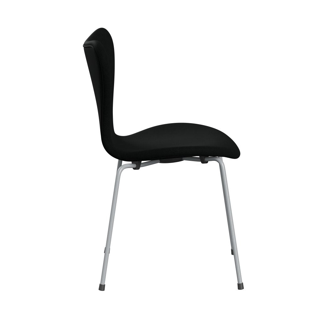 [product_category]-Fritz Hansen 3107 Chair Full Upholstery, Silver Grey/Fame Black-Fritz Hansen-3107FU-F60999-SIGREY-FRI-3