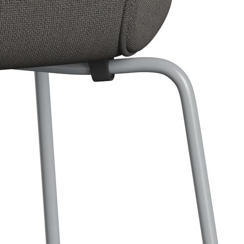 [product_category]-Fritz Hansen 3107 Chair Full Upholstery, Silver Grey/Hallingdal Grey Dark-Fritz Hansen-3107FU-HAL143-SIGREY-FRI-7