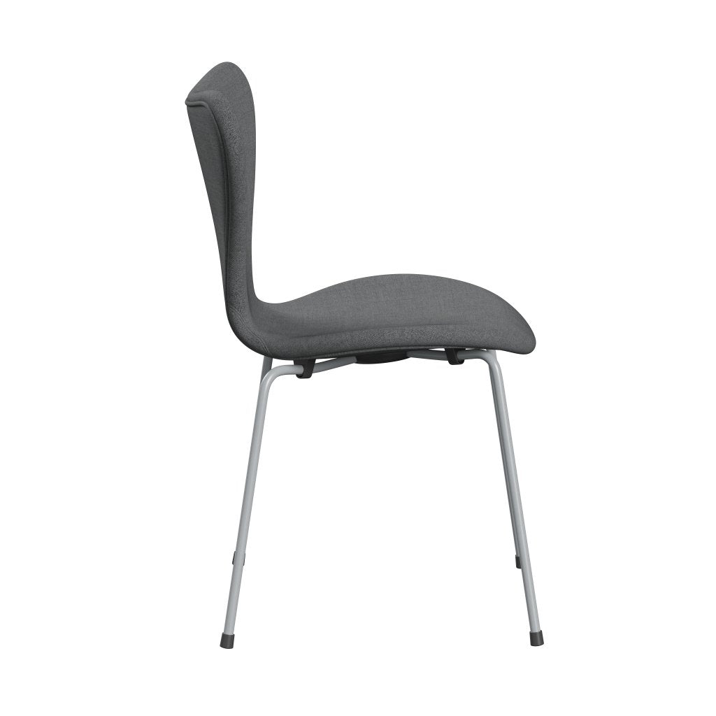 [product_category]-Fritz Hansen 3107 Chair Full Upholstery, Silver Grey/Remix Grey (Rem143)-Fritz Hansen-3107FU-REM143-SIGREY-FRI-3