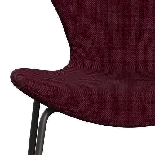 [product_category]-Fritz Hansen 3107 Chair Full Upholstery, Warm Graphite/Hallingdal Wine Red/Violet-Fritz Hansen-3107FU-HAL573-WARGRA-FRI-6