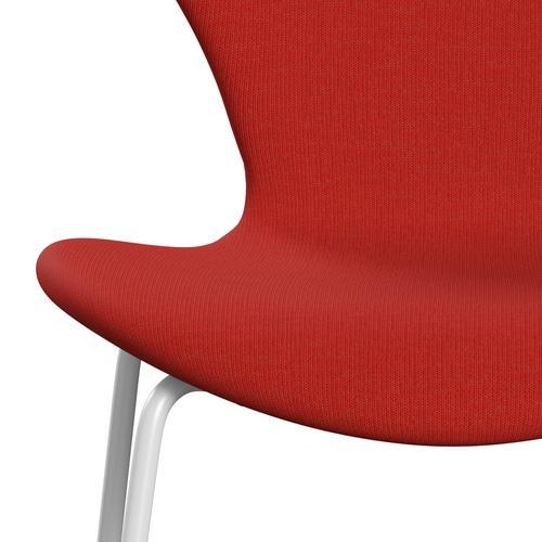 [product_category]-Fritz Hansen 3107 Chair Full Upholstery, White/Canvas Pink-Fritz Hansen-3107FU-CA0644-DRWH-FRI-6