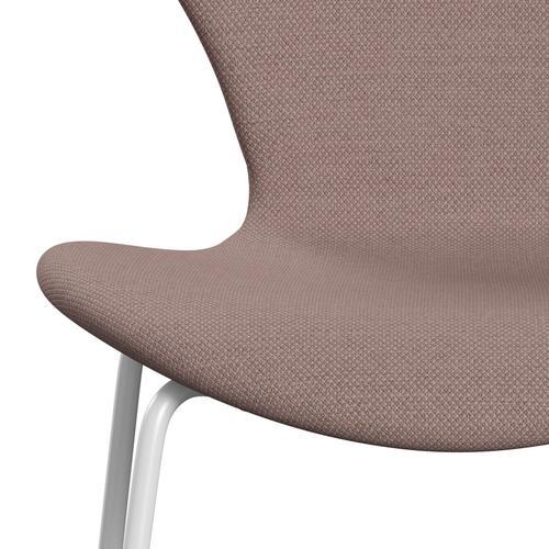 [product_category]-Fritz Hansen 3107 Chair Full Upholstery, White/Fiord Pink/Tan-Fritz Hansen-3107FU-FIO551-DRWH-FRI-6