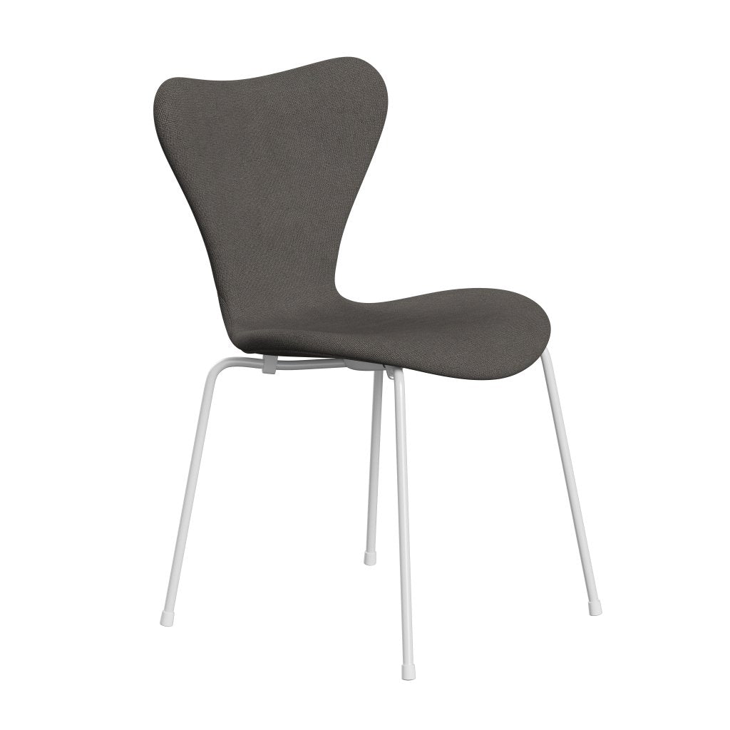 [product_category]-Fritz Hansen 3107 Chair Full Upholstery, White/Hallingdal Grey Dark-Fritz Hansen-3107FU-HAL143-DRWH-FRI-2