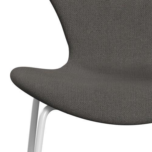 [product_category]-Fritz Hansen 3107 Chair Full Upholstery, White/Hallingdal Grey Dark-Fritz Hansen-3107FU-HAL143-DRWH-FRI-6