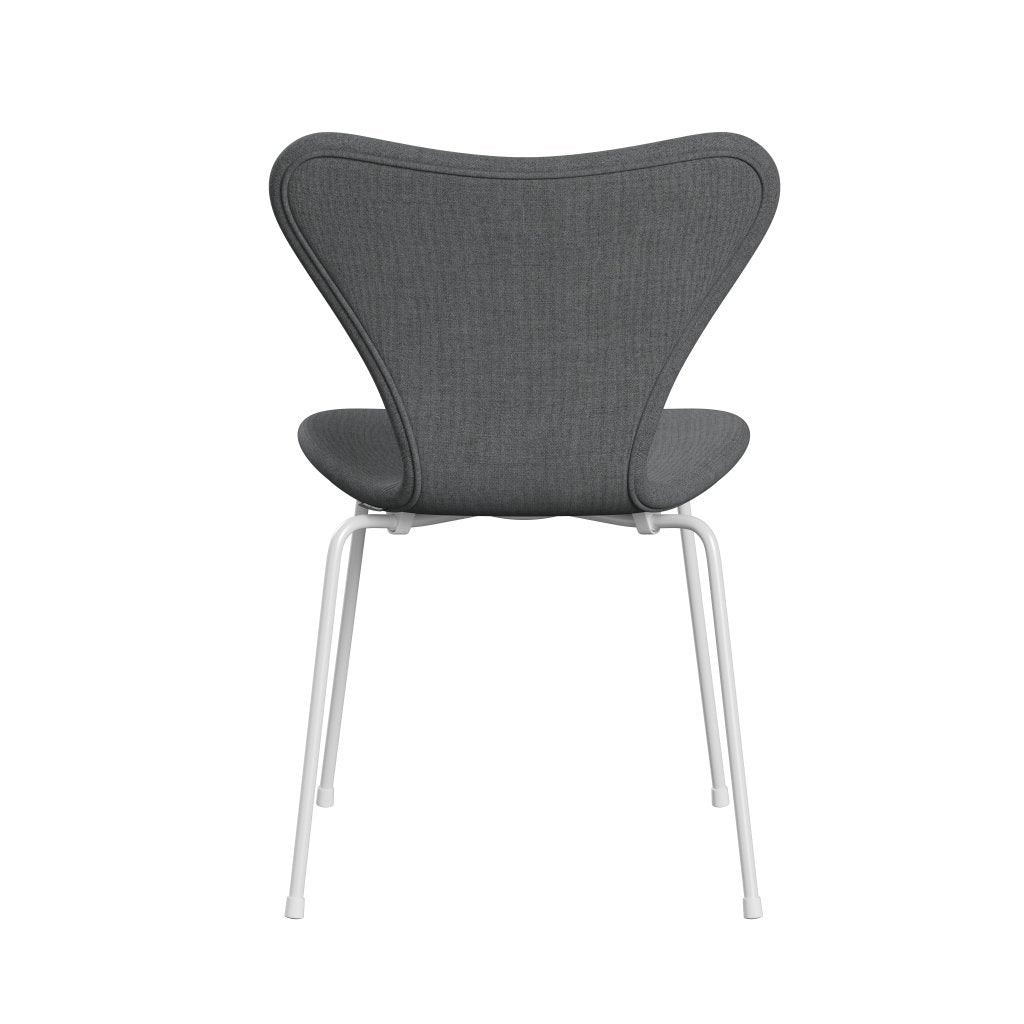 [product_category]-Fritz Hansen 3107 Chair Full Upholstery, White/Remix Grey (Rem143)-Fritz Hansen-3107FU-REM143-DRWH-FRI-4