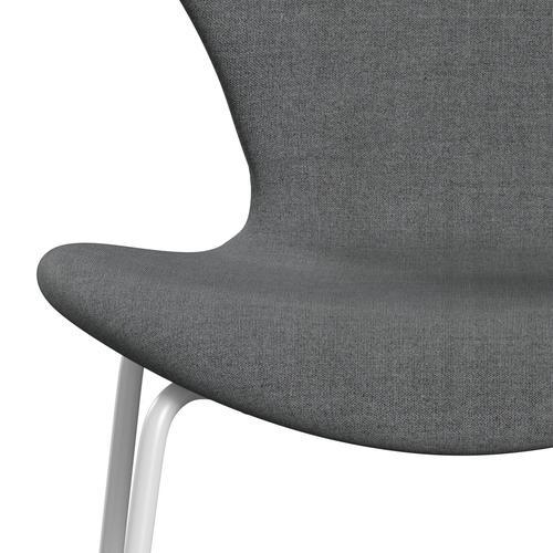 [product_category]-Fritz Hansen 3107 Chair Full Upholstery, White/Remix Grey (Rem143)-Fritz Hansen-3107FU-REM143-DRWH-FRI-6