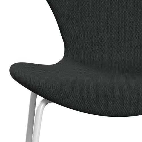 [product_category]-Fritz Hansen 3107 Chair Full Upholstery, White/Steelcut Charcoal-Fritz Hansen-3107FU-STI180-DRWH-FRI-6