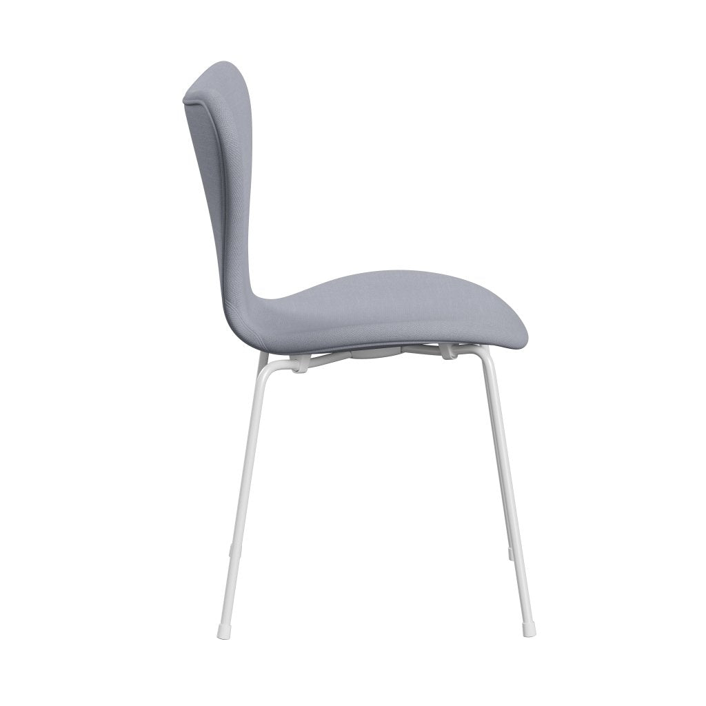 [product_category]-Fritz Hansen 3107 Chair Full Upholstery, White/Steelcut Mouse Grey-Fritz Hansen-3107FU-STI120-DRWH-FRI-3