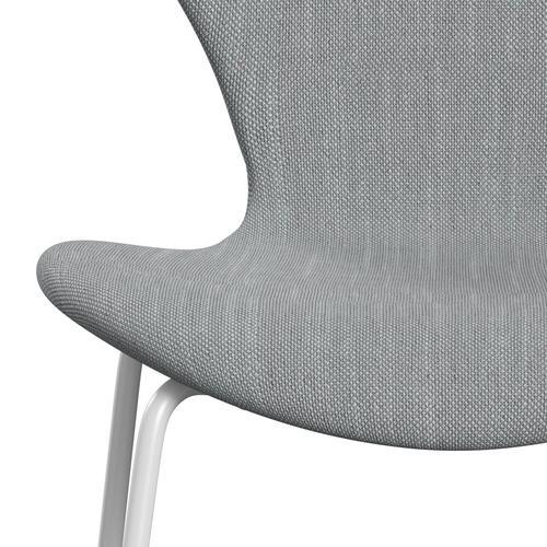 [product_category]-Fritz Hansen 3107 Chair Full Upholstery, White/Sunniva 2 Light Grey/Light Blue-Fritz Hansen-3107FU-SV133-DRWH-FRI-6