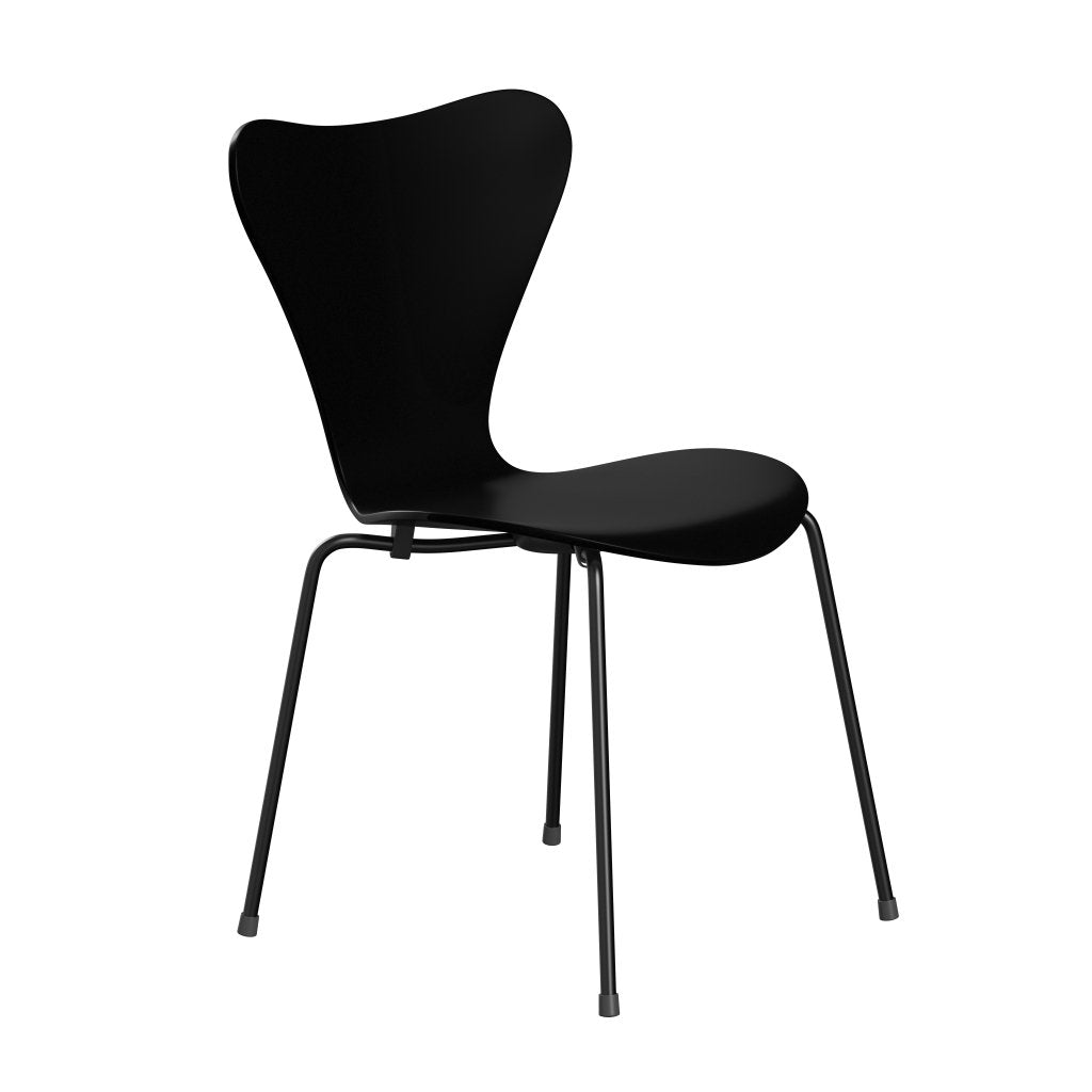 [product_category]-Fritz Hansen 3107 Chair Unupholstered, Black/Lacquered Black-Fritz Hansen-3107-LA190-DRBL-FRI-2