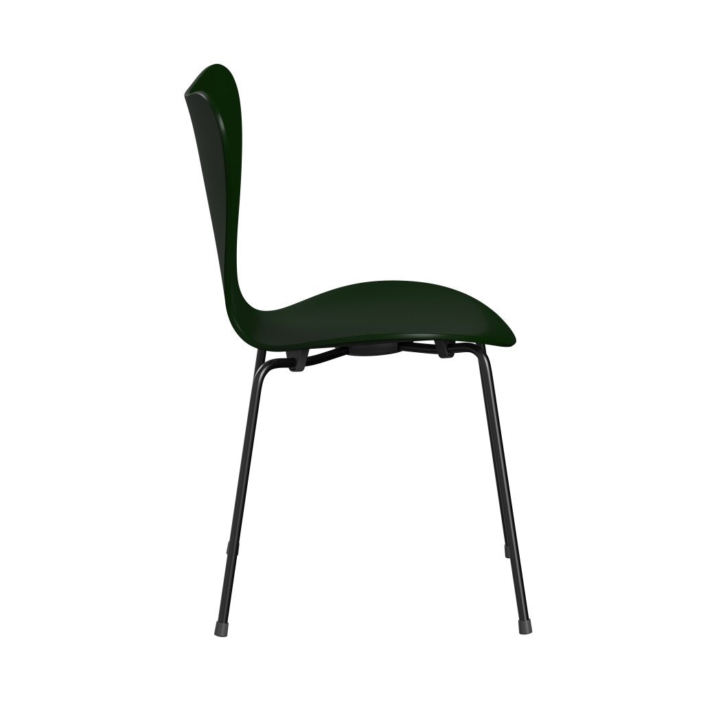 [product_category]-Fritz Hansen 3107 Chair Unupholstered, Black/Lacquered Evergreen-Fritz Hansen-3107-LA950-DRBL-FRI-3