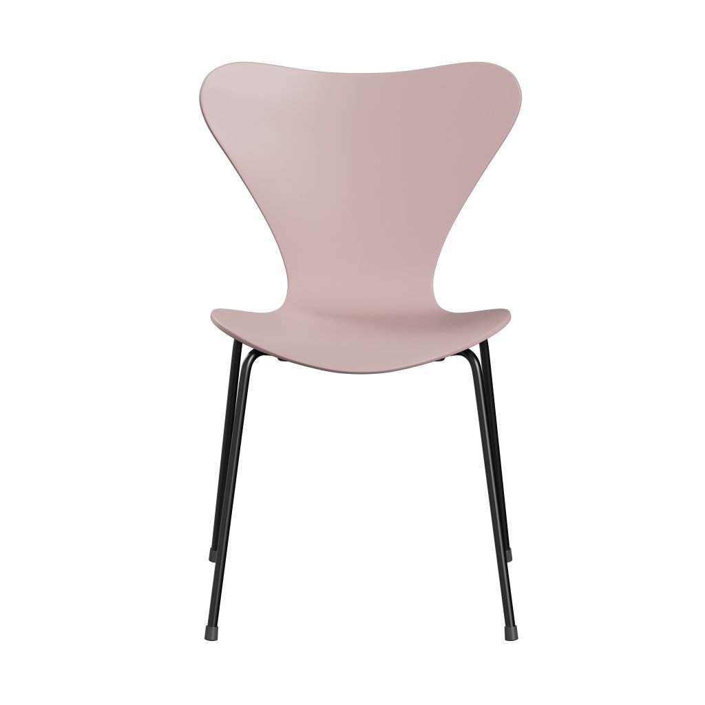 [product_category]-Fritz Hansen 3107 Chair Unupholstered, Black/Lacquered Pale Rose-Fritz Hansen-3107-LA610-DRBL-FRI-1