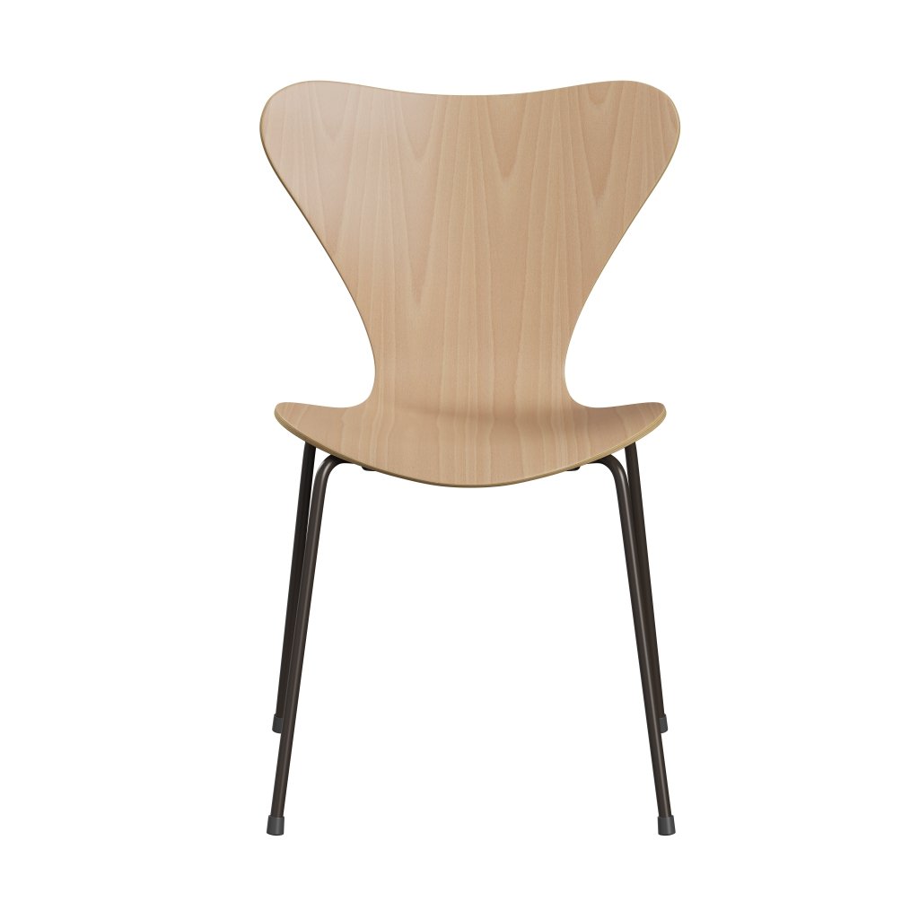 [product_category]-Fritz Hansen 3107 Chair Unupholstered, Brown Bronze/Beech Veneer Natural-Fritz Hansen-3107-BEE001-DBPC-FRI-1