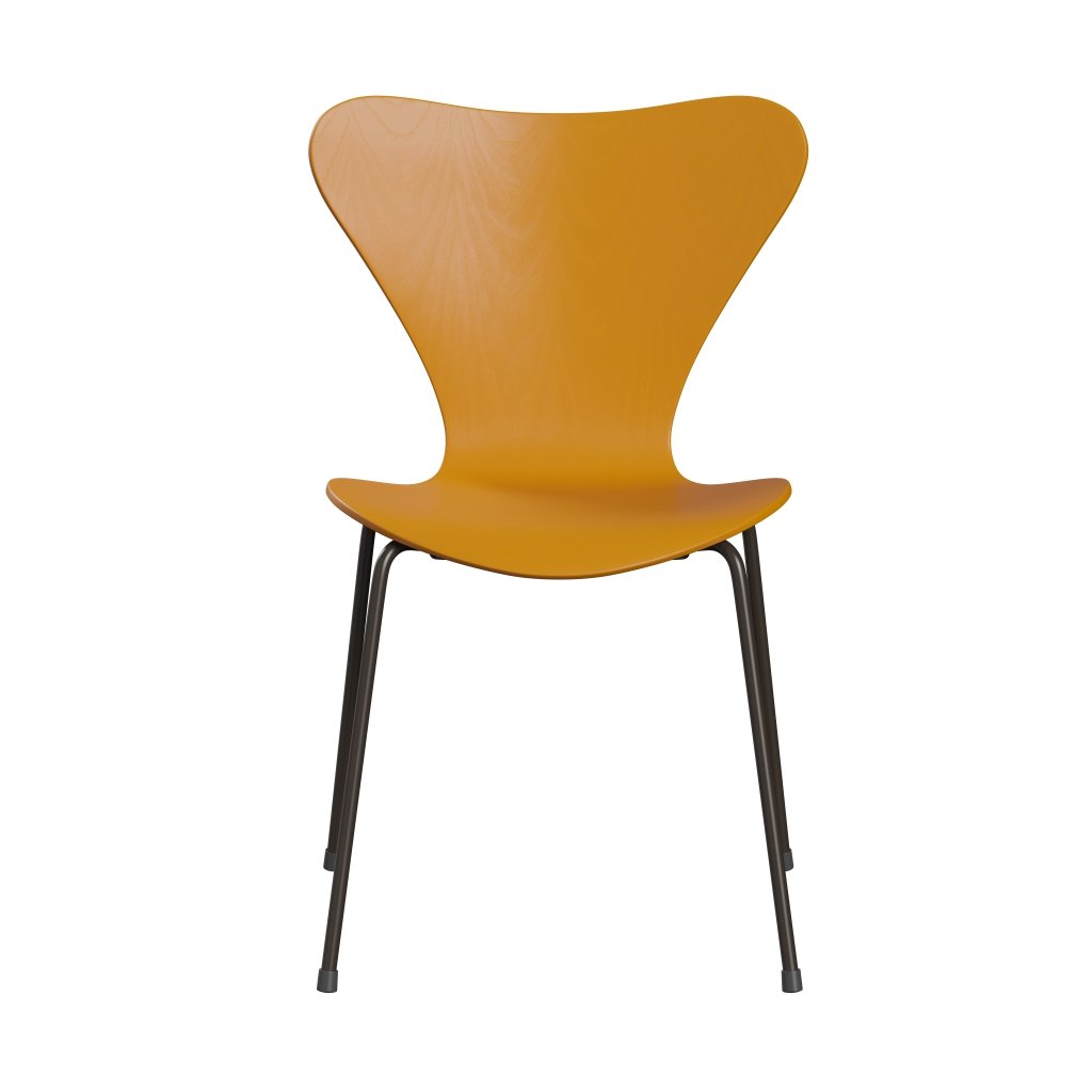[product_category]-Fritz Hansen 3107 Chair Unupholstered, Brown Bronze/Dyed Ash Burnt Yellow-Fritz Hansen-3107-CA475-DBPC-FRI-1