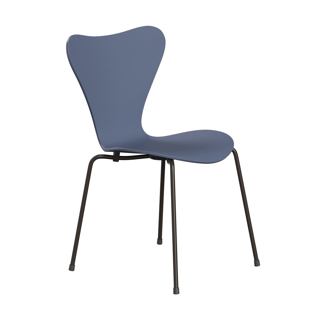 [product_category]-Fritz Hansen 3107 Chair Unupholstered, Brown Bronze/Dyed Ash Dusk Blue-Fritz Hansen-3107-CA855-DBPC-FRI-2
