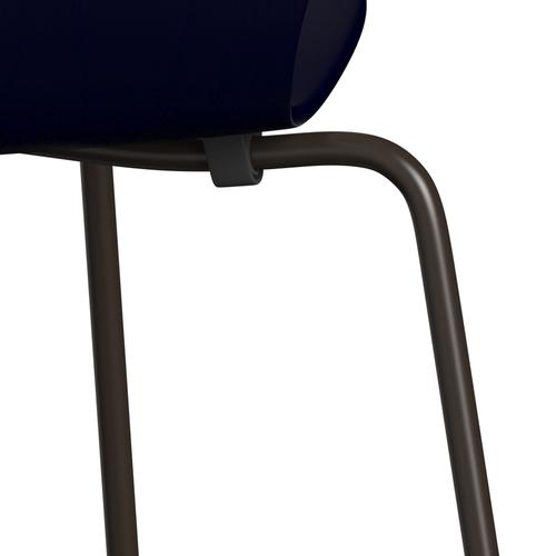 [product_category]-Fritz Hansen 3107 Chair Unupholstered, Brown Bronze/Dyed Ash Midnight Blue-Fritz Hansen-3107-CA895-DBPC-FRI-7
