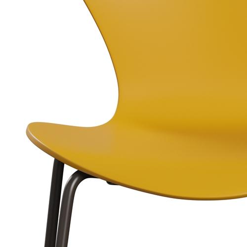 [product_category]-Fritz Hansen 3107 Chair Unupholstered, Brown Bronze/Lacquered True Yellow-Fritz Hansen-3107-LA460-DBPC-FRI-6