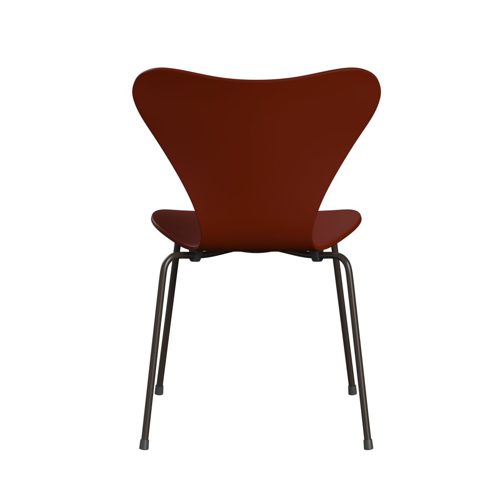 [product_category]-Fritz Hansen 3107 Chair Unupholstered, Brown Bronze/Lacquered Venetian Red-Fritz Hansen-3107-LA670-DBPC-FRI-4