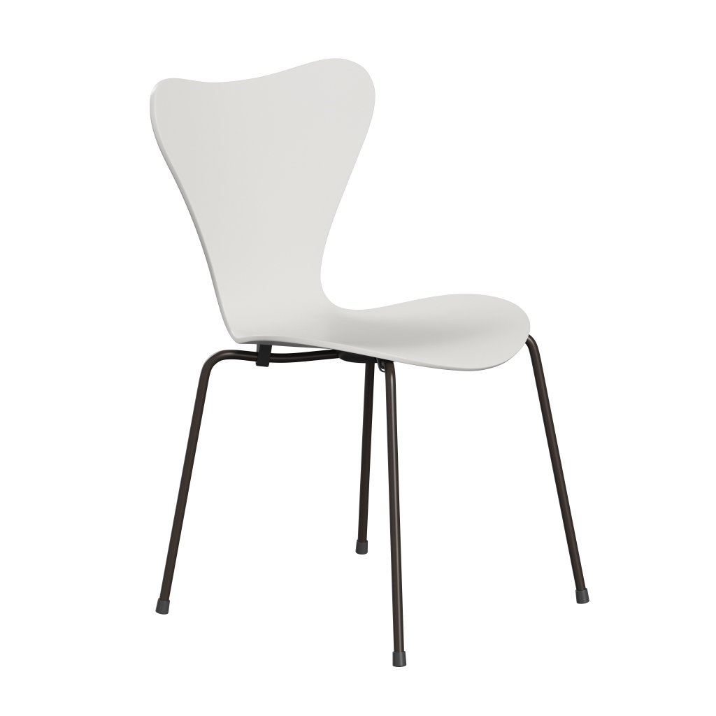 [product_category]-Fritz Hansen 3107 Chair Unupholstered, Brown Bronze/Lacquered White-Fritz Hansen-3107-LA100-DBPC-FRI-2