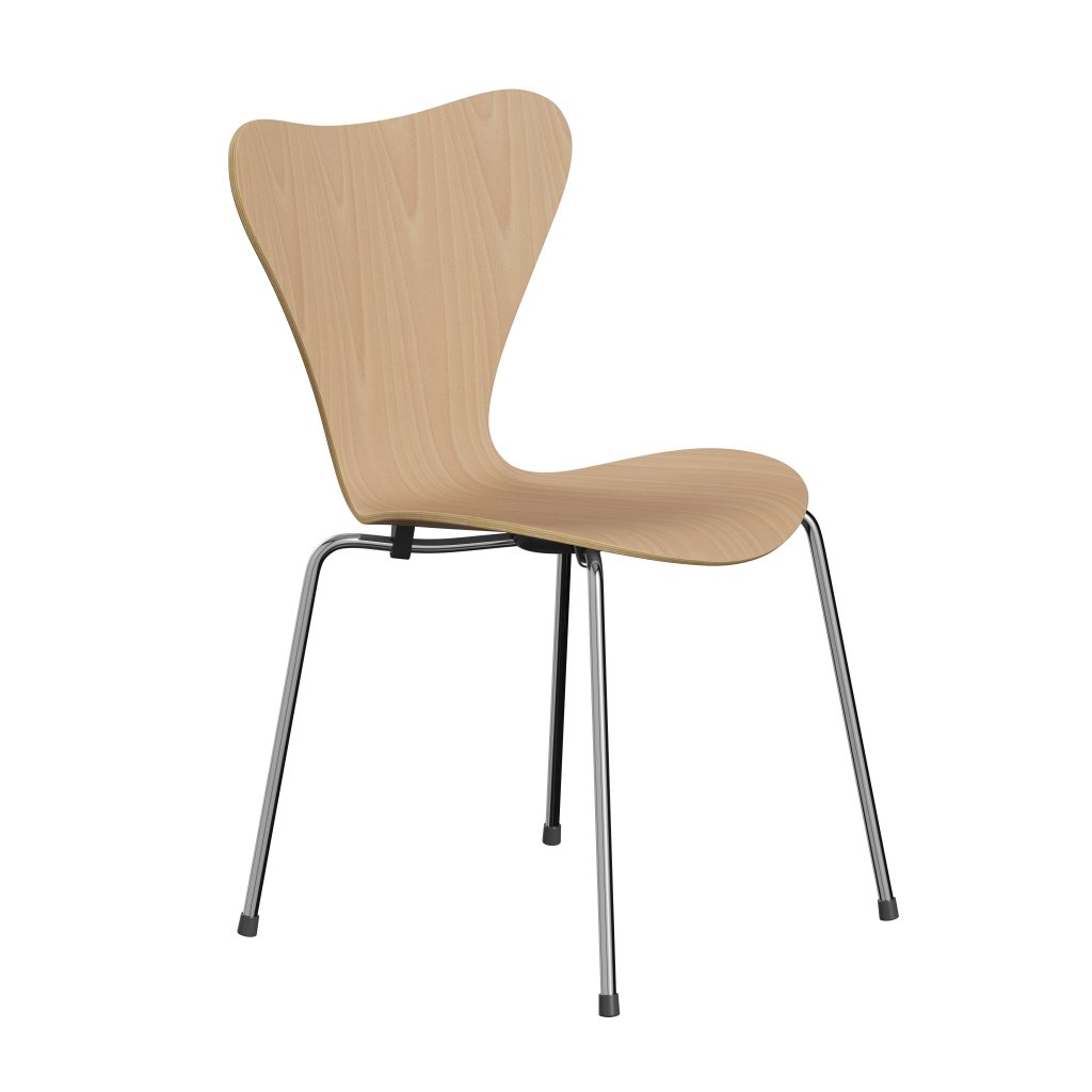 [product_category]-Fritz Hansen 3107 Chair Unupholstered, Chrome/Beech Veneer Natural-Fritz Hansen-3107-BEE001-CST-FRI-2