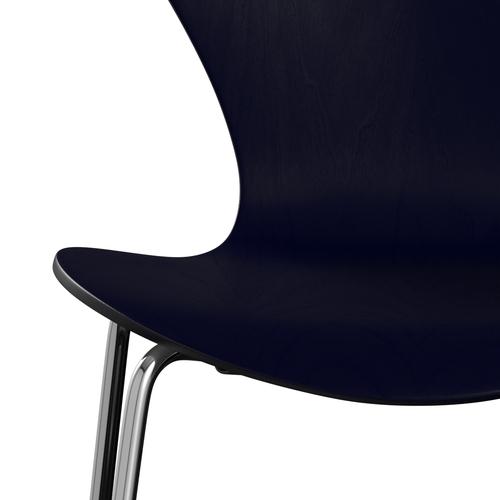 [product_category]-Fritz Hansen 3107 Chair Unupholstered, Chrome/Dyed Ash Midnight Blue-Fritz Hansen-3107-CA895-CST-FRI-6
