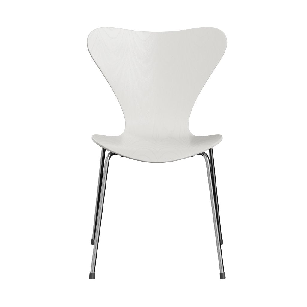 [product_category]-Fritz Hansen 3107 Chair Unupholstered, Chrome/Dyed Ash White-Fritz Hansen-3107-CA105-CST-FRI-1