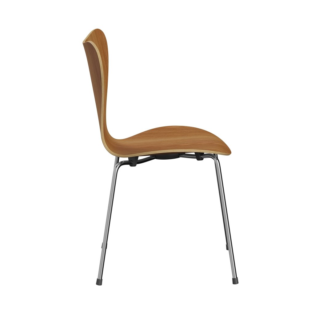 [product_category]-Fritz Hansen 3107 Chair Unupholstered, Chrome/Elm Veneer Natural-Fritz Hansen-3107-ELM001-CST-FRI-3