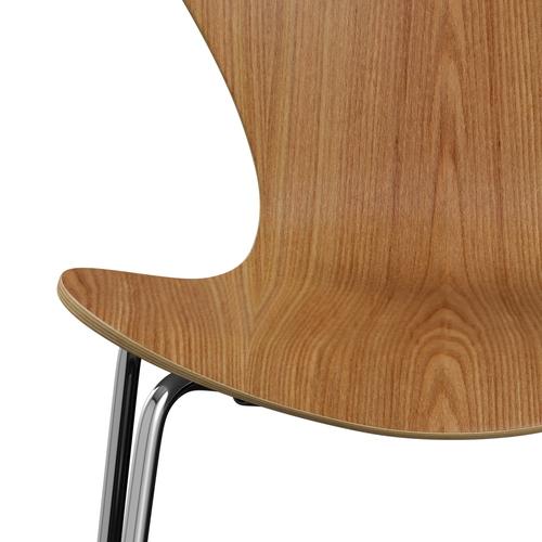 [product_category]-Fritz Hansen 3107 Chair Unupholstered, Chrome/Elm Veneer Natural-Fritz Hansen-3107-ELM001-CST-FRI-6