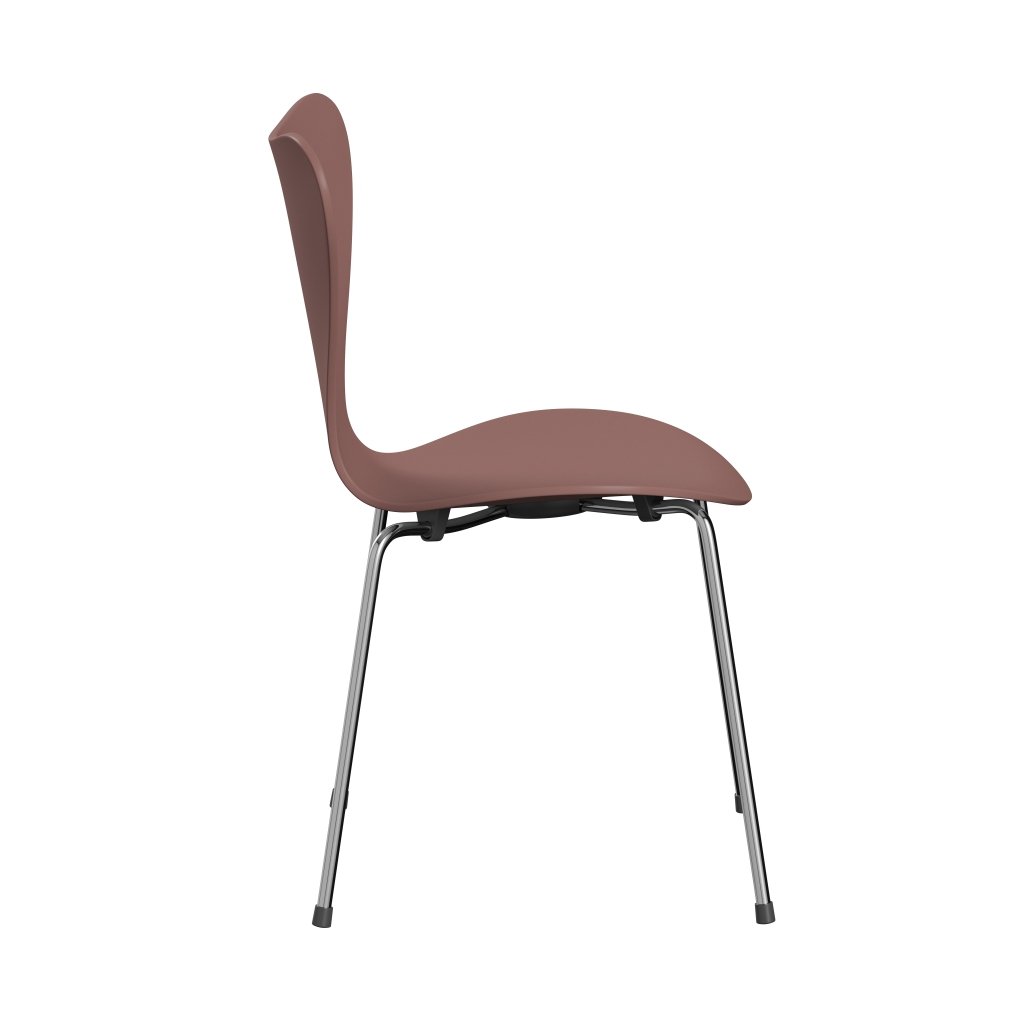 [product_category]-Fritz Hansen 3107 Chair Unupholstered, Chrome/Lacquered Wild Rose-Fritz Hansen-3107-LA630-CST-FRI-3