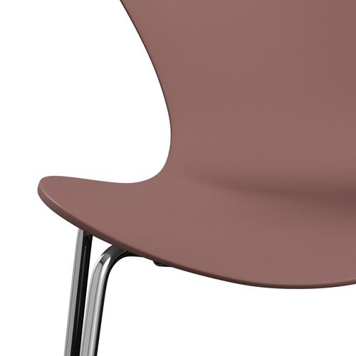 [product_category]-Fritz Hansen 3107 Chair Unupholstered, Chrome/Lacquered Wild Rose-Fritz Hansen-3107-LA630-CST-FRI-6