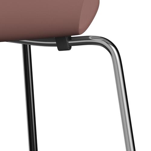 [product_category]-Fritz Hansen 3107 Chair Unupholstered, Chrome/Lacquered Wild Rose-Fritz Hansen-3107-LA630-CST-FRI-7