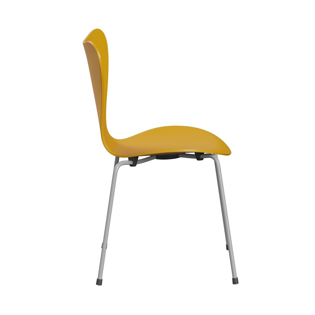 [product_category]-Fritz Hansen 3107 Chair Unupholstered, Nine Grey/Lacquered True Yellow-Fritz Hansen-3107-LA460-DRNIGR-FRI-3