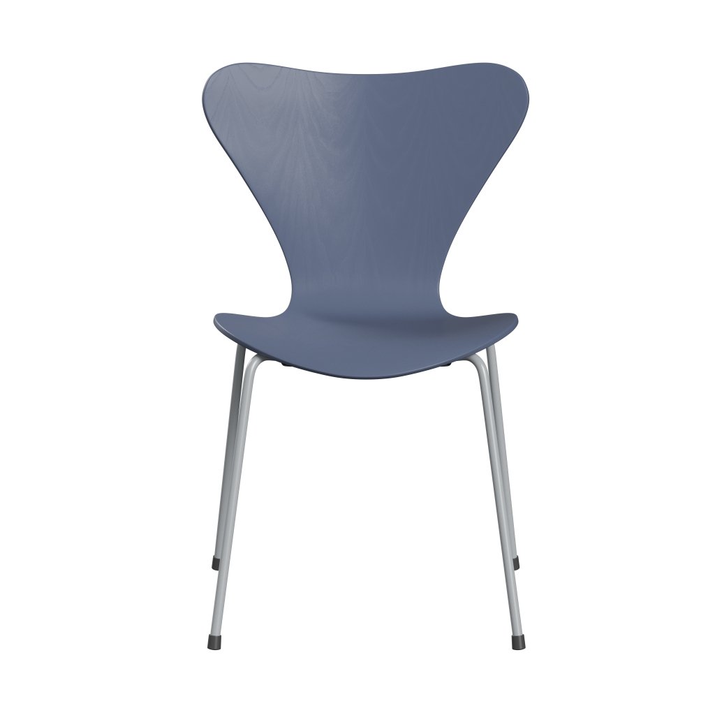 [product_category]-Fritz Hansen 3107 Chair Unupholstered, Silver Grey/Dyed Ash Dusk Blue-Fritz Hansen-3107-CA855-SIGREY-FRI-1