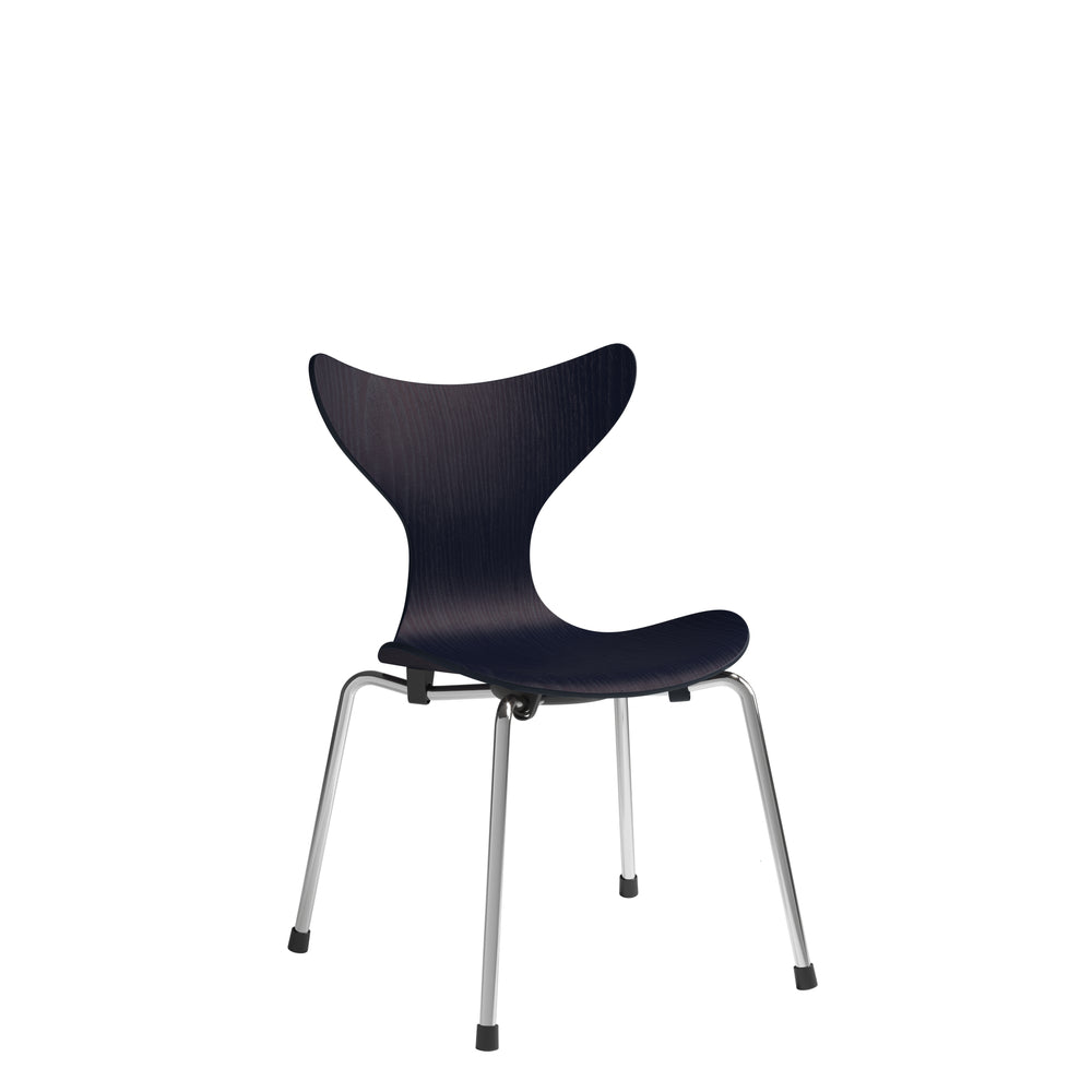 [product_category]-Fritz Hansen 3108 Children's Lily Chair, Colored Veneer Ash/Midnight Blue-Fritz Hansen-5702370002091-840241-FRI-1