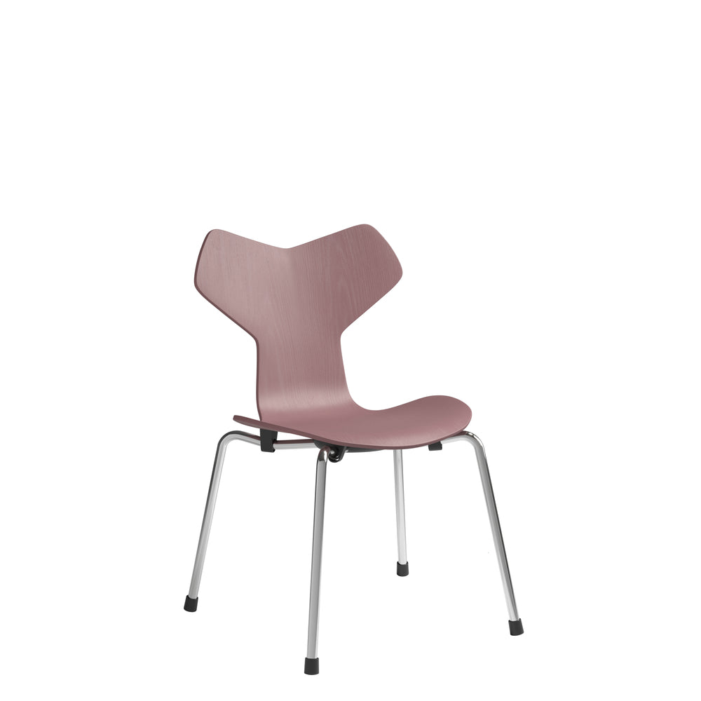 [product_category]-Fritz Hansen 3130 Children's Grand Prix Chair, Colored Veneer Ash/Wild Rose-Fritz Hansen-5702370002022-840222-FRI-1