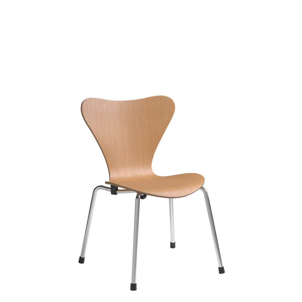 [product_category]-Fritz Hansen 3177 Children's Series 7 Chair, Clear Laquered Veneer/Oregon Pine-Fritz Hansen-5702370002008-840229-FRI-1