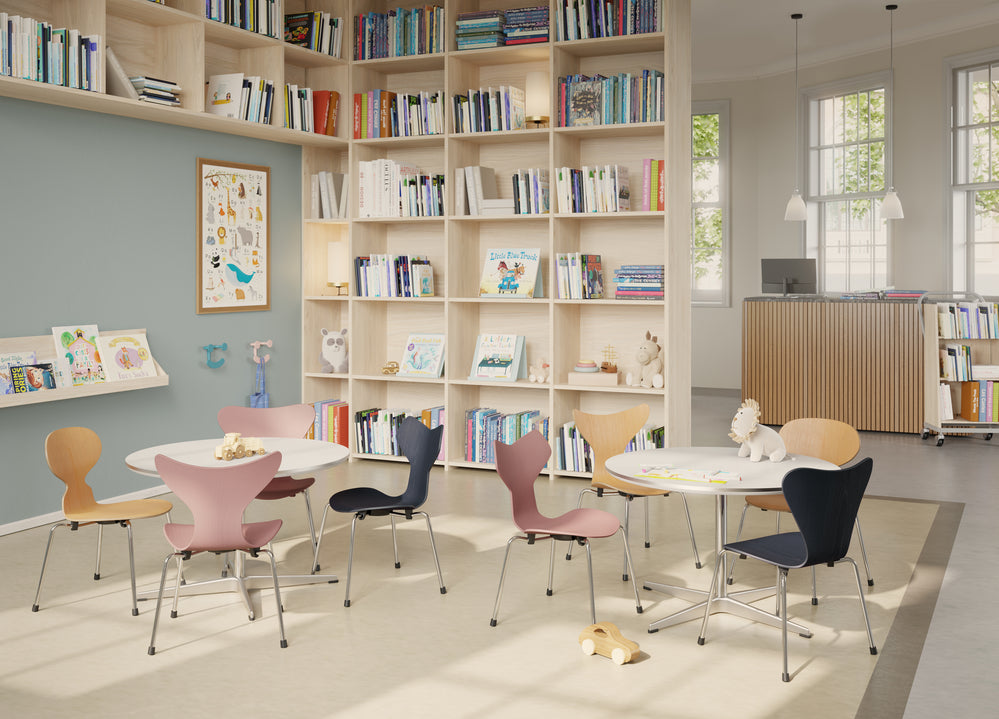 [product_category]-Fritz Hansen 3177 Children's Series 7 Chair, Clear Laquered Veneer/Oregon Pine-Fritz Hansen-5702370002008-840229-FRI-4