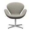 Fritz Hansen 3320 Swan Lounge Chair Special Edition, Aluminium/Moss Light Gray (0005)