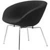  AJ Pot Lounge Chair Chrome Frame Fabric Christianshavn Grey