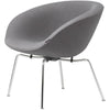  AJ Pot Lounge Chair Chrome Frome Frame Fabric Christianshavn Light Grey Uni