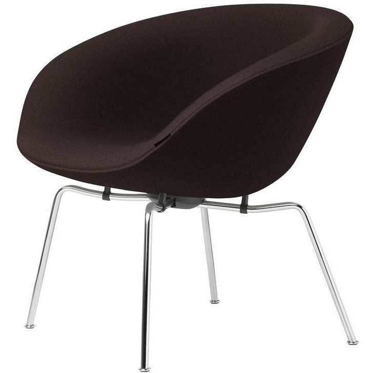 [product_category]-Fritz Hansen Aj Pot Lounge Chair Chromed Frame Fabric, Christianshavn Dark Red Uni-Fritz Hansen-3318-Chromed-Christianshavn-1142-FRI-1