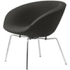  AJ Pot Lounge Chair Chromed Frame Fabric Christianshavn Grey Uni