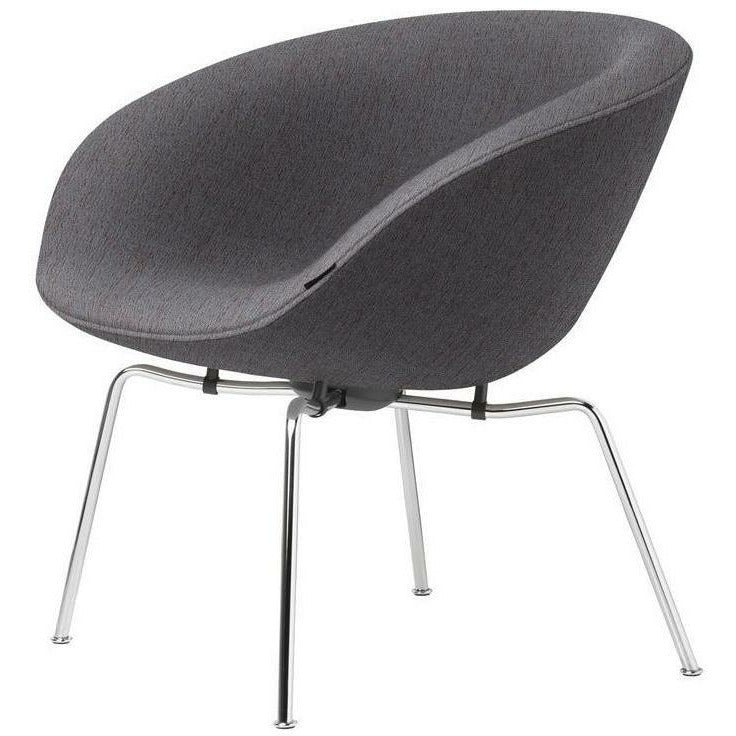 [product_category]-Fritz Hansen Aj Pot Lounge Chair Chromed Frame Fabric, Christianshavn Orange/Blue-Fritz Hansen-3318-Chromed-Christianshavn-1150-FRI-1