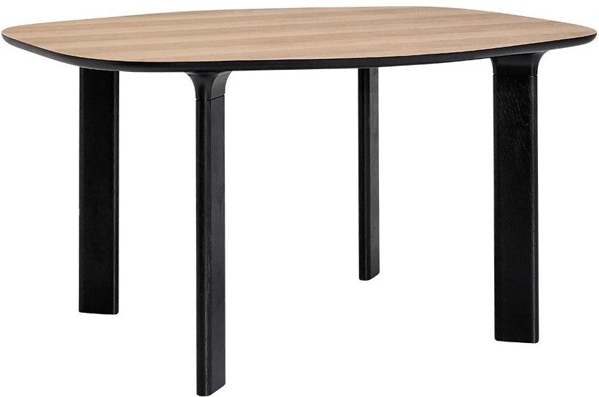 [product_category]-Fritz Hansen Analog Table 130 Cm, Walnut Veneer / Black Lacquered Legs-Fritz Hansen-JH43-walnut/black-FRI-1