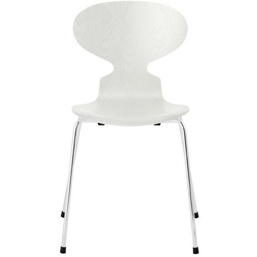 [product_category]-Fritz Hansen Ant Chair Dyed Ash White Shell, Chromed Steel Base-Fritz Hansen-3101-FARVET-HVID-FORKROMET-FRI-1